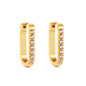 Wholesale 18K Gold Oval Earrings with Diamonds for Jewelry Vendors Sparkling Design