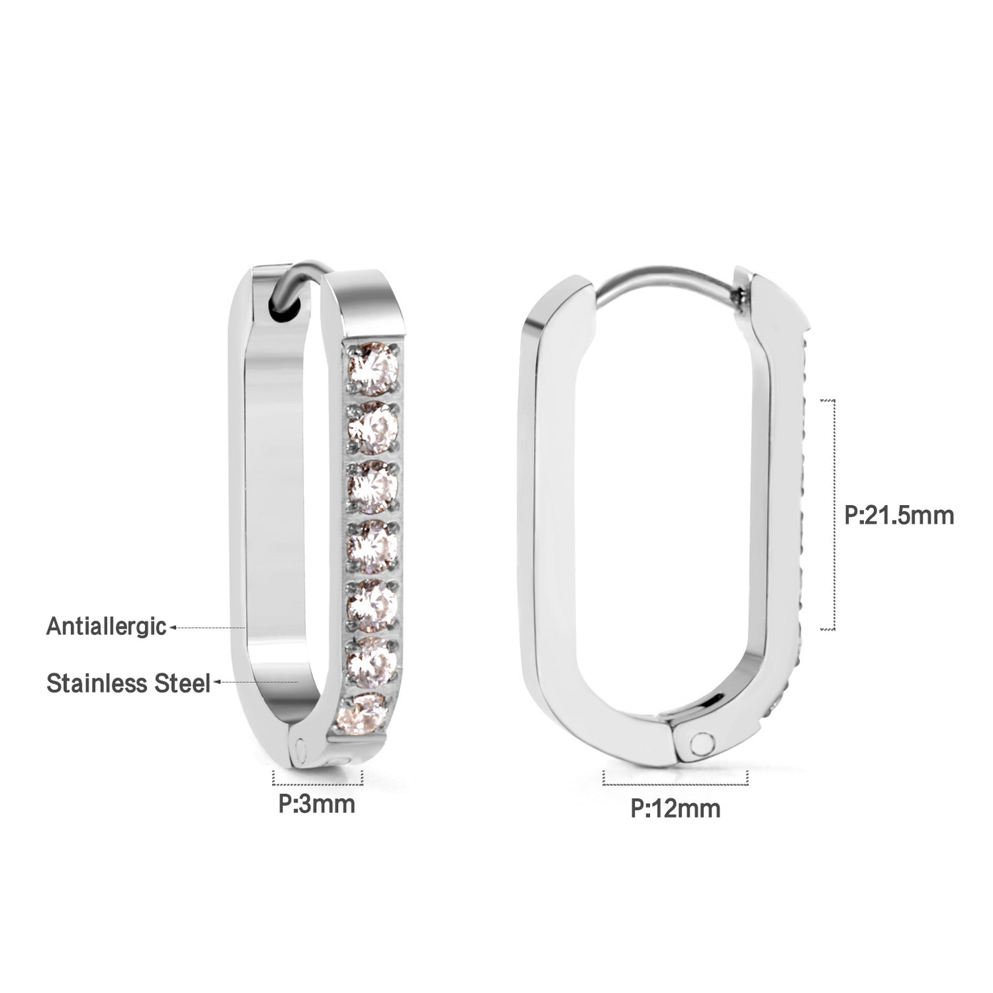 Wholesale 18K Gold Oval Earrings with Diamonds for Jewelry Vendors Sparkling Design