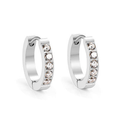 Bulk 18K Gold Diamond Hoop Earrings for Jewelry Distributor Sparkling Design