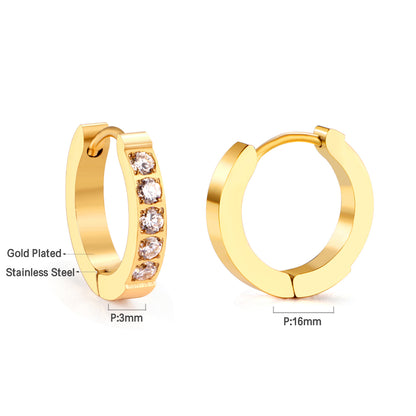 Bulk 18K Gold Diamond Hoop Earrings for Jewelry Distributor Sparkling Design