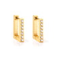 Bulk 18K Gold Diamond Square Earrings for Jewelry Vendors Unique Design