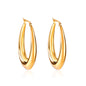 Wholesale 18K Gold Large Curved Earrings for Jewelry Suppliers Elegant Design