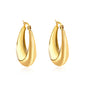 Wholesale 18K Gold Large Curved Earrings for Jewelry Suppliers Elegant Design