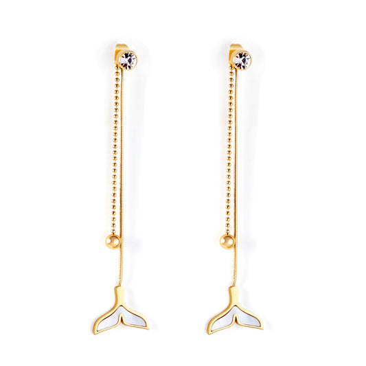 Bulk 18K Gold Mermaid Tail Stud Earrings Fast Production