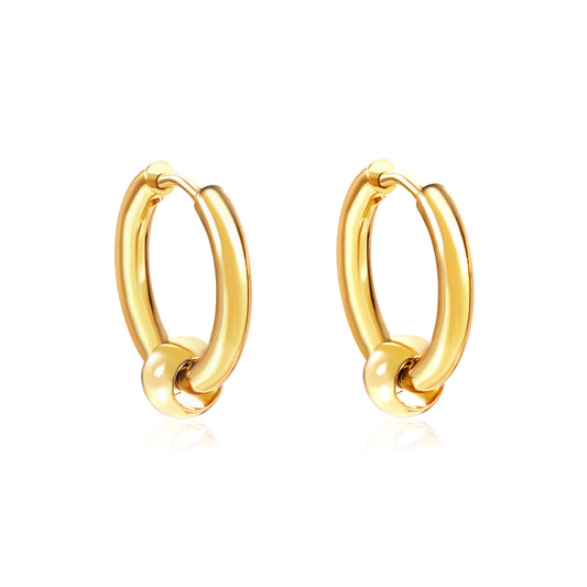 Wholesale 18K Gold Linked Hoop Earrings Unique Design