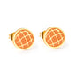 Bulk 18K Gold Orange Studs Citrus Design Hypoallergenic