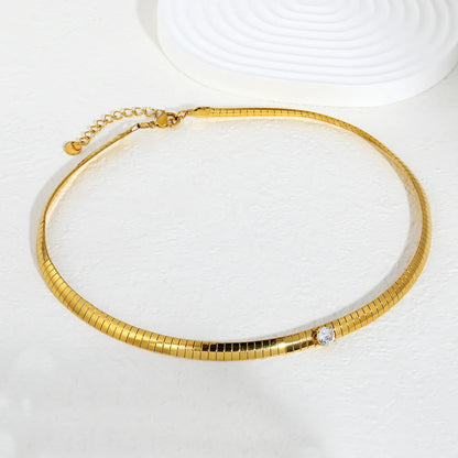 Minimalist CZ Snake Wrap Bracelet | Tarnish-Free Gold 40cm Choker + 5cm Ext