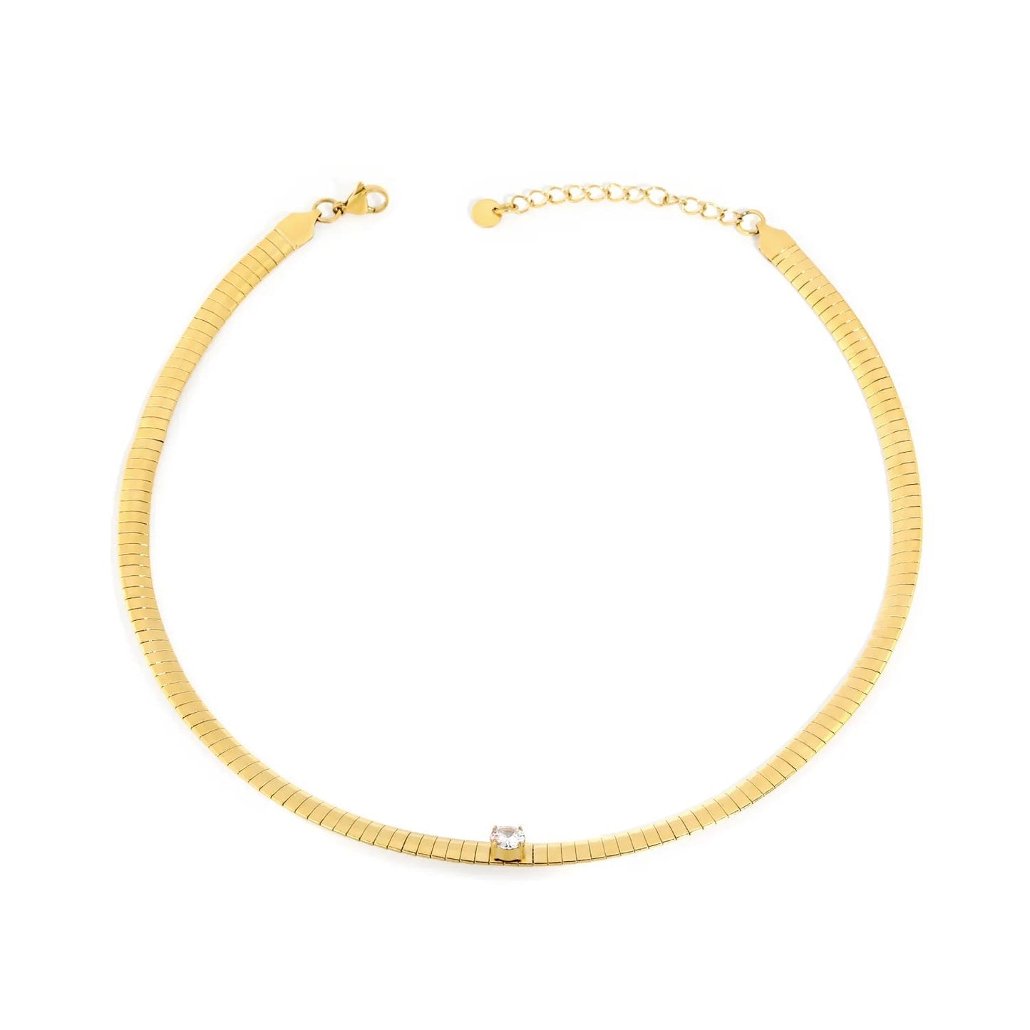 Minimalist CZ Snake Wrap Bracelet | Tarnish-Free Gold 40cm Choker + 5cm Ext