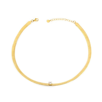 Minimalist CZ Snake Wrap Bracelet | Tarnish-Free Gold 40cm Choker + 5cm Ext