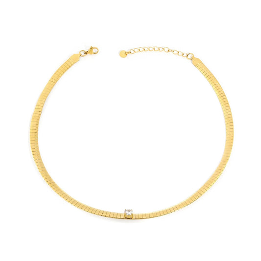 Minimalist CZ Snake Wrap Bracelet | Tarnish-Free Gold 40cm Choker + 5cm Ext