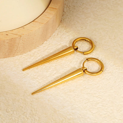Minimalist Punk Spike Earrings | Tarnish-Free Textured Jewelry