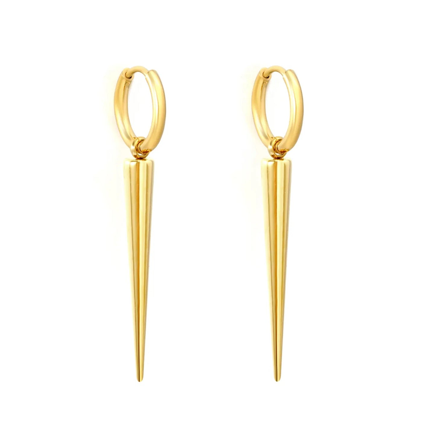 Minimalist Punk Spike Earrings | Tarnish-Free Textured Jewelry