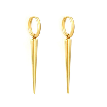 Minimalist Punk Spike Earrings | Tarnish-Free Textured Jewelry
