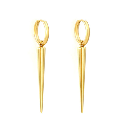 Minimalist Punk Spike Earrings | Tarnish-Free Textured Jewelry