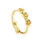 Minimalist Triple Rose Ring 304L Stainless Steel Gold 1.9g Everyday Wear