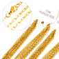 10pcs Gold - Tone Link Chain Collection Diverse Styles for Jewelry Crafting