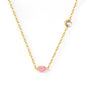 Statement Lip CZ Necklace for Women – 304L Steel Gold Plated Adjustable 45+5cm