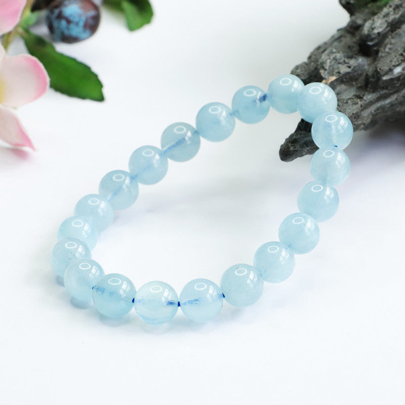 Wholesale Premium Aquamarine Bead Bracelets | High-Clarity Blue Gemstone Inventory