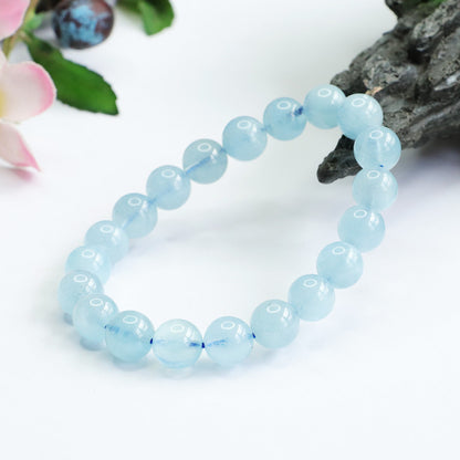 Wholesale Premium Aquamarine Bead Bracelets | High-Clarity Blue Gemstone Inventory