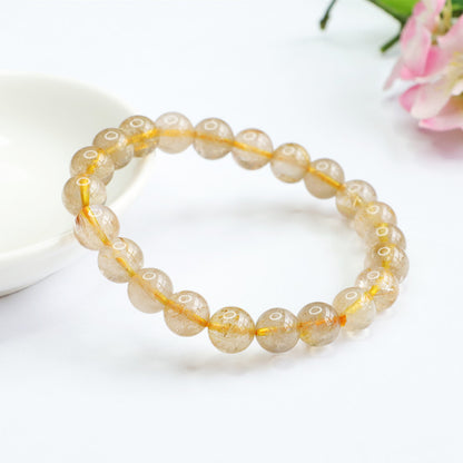 Wholesale Golden Rutilated Quartz Bracelets | Bulk Sourcing for Premium Crystal Jewelry