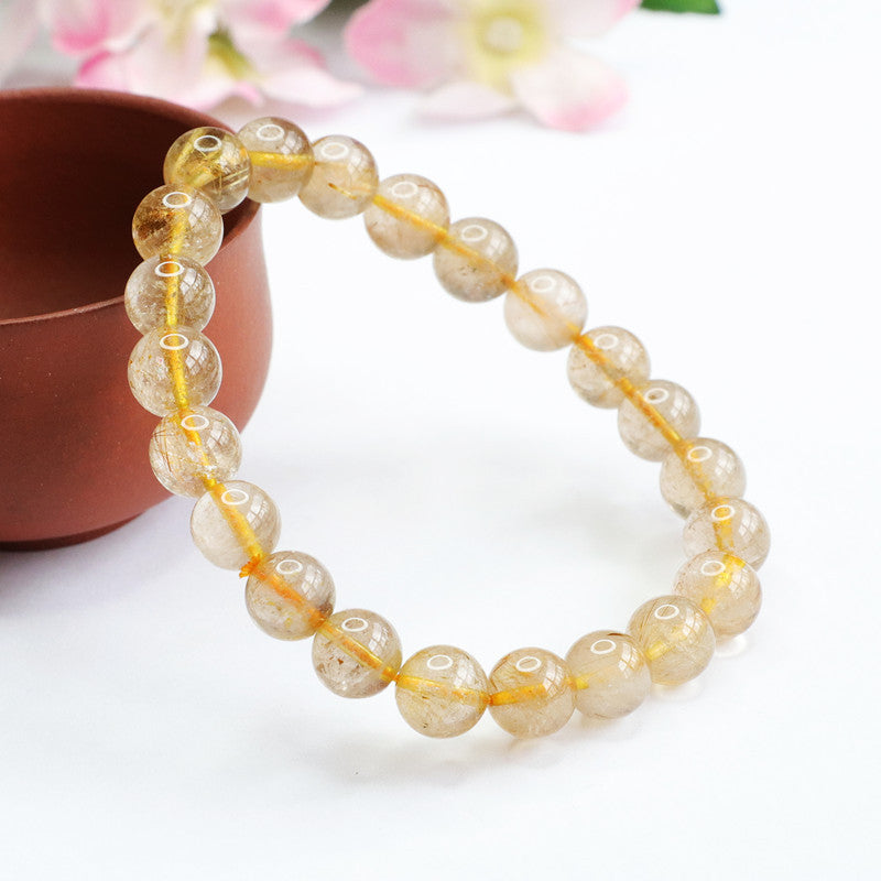 Wholesale Golden Rutilated Quartz Bracelets | Bulk Sourcing for Premium Crystal Jewelry