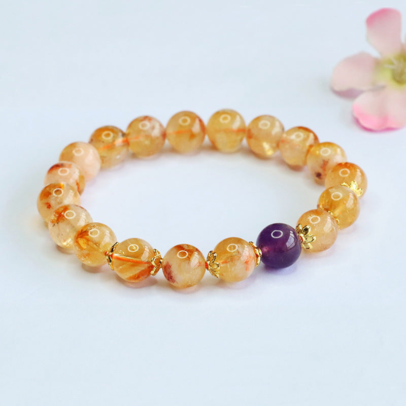 Wholesale Yellow Rutilated Quartz Bracelets | Bulk Gold Rutilated Crystal Supplier