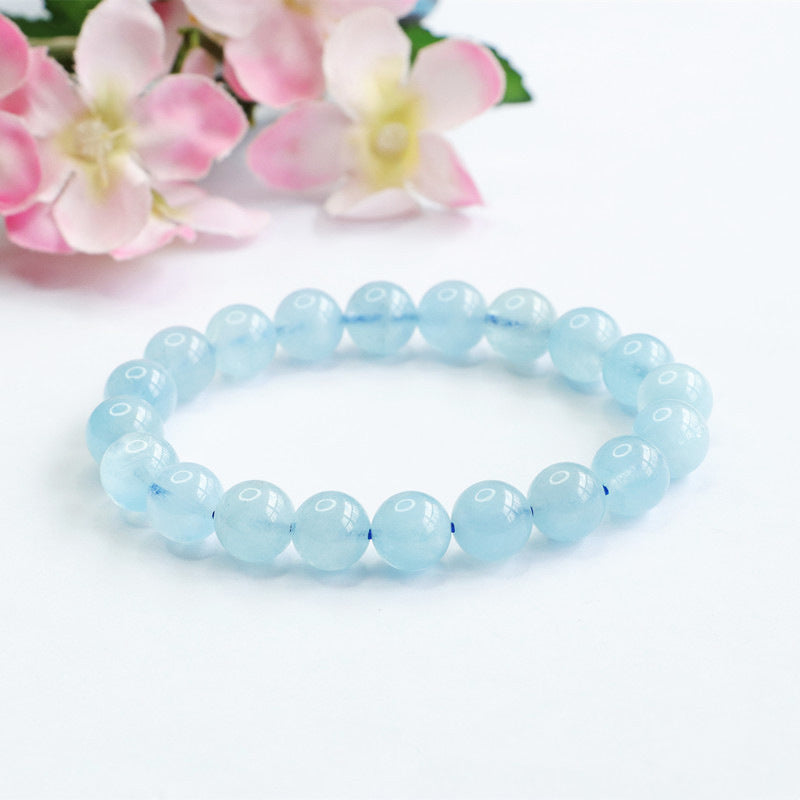 Wholesale Premium Aquamarine Bead Bracelets | High-Clarity Blue Gemstone Inventory