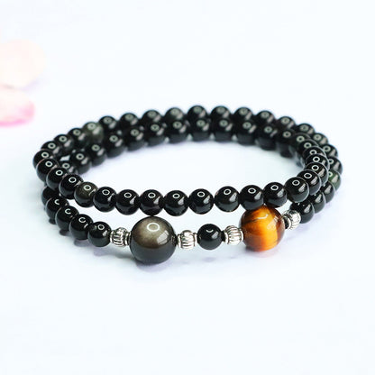Bulk Multi-Wrap Obsidian Bracelets | Wholesale Dark Aesthetic Gemstone Jewelry