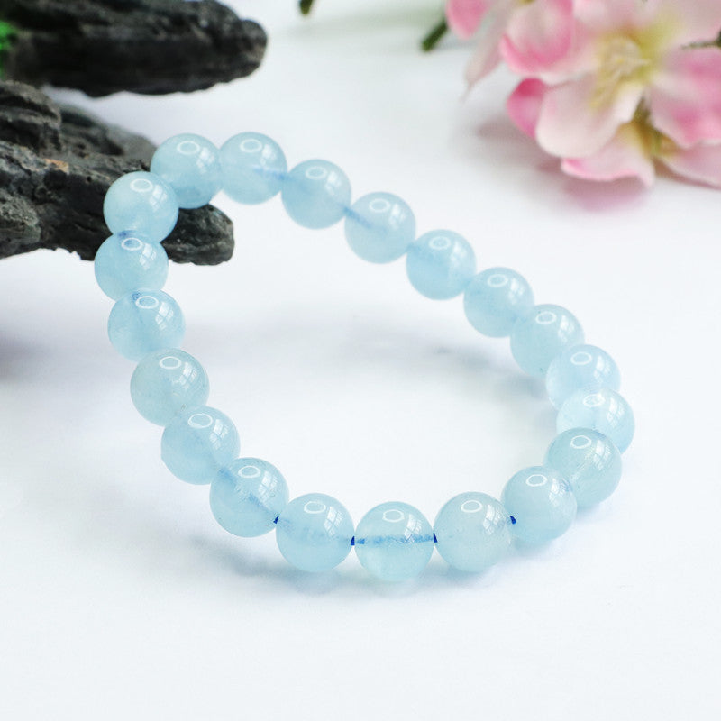 Wholesale Premium Aquamarine Bead Bracelets | High-Clarity Blue Gemstone Inventory