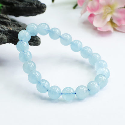 Wholesale Premium Aquamarine Bead Bracelets | High-Clarity Blue Gemstone Inventory