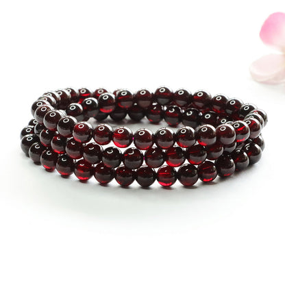 Sparkling Faceted Garnet Multi-Wrap Bracelet | Luxury Energy Gemstones