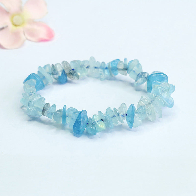 Wholesale Natural Aquamarine Chip Bracelets | Bulk Raw Blue Beryl Stone Supplier