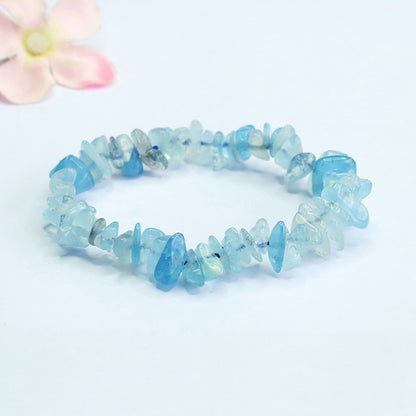 Wholesale Natural Aquamarine Chip Bracelets | Bulk Raw Blue Beryl Stone Supplier