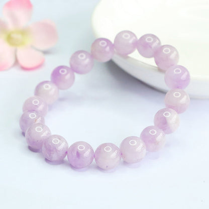 Dainty Carved Lavender Amethyst Bracelet | Feminine Healing Crystal Gift