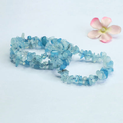 Wholesale Natural Aquamarine Chip Bracelets | Bulk Raw Blue Beryl Stone Supplier