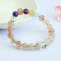 Rainbow Crystal Bracelet with Amethyst Accents | Vibrant Energy Jewelry