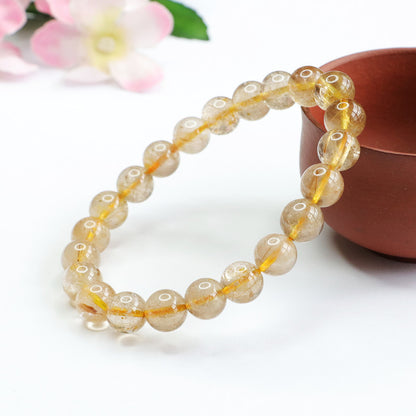 Wholesale Golden Rutilated Quartz Bracelets | Bulk Sourcing for Premium Crystal Jewelry