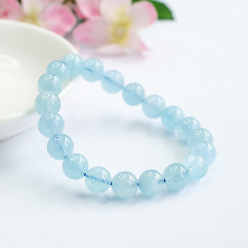 Wholesale Premium Aquamarine Bead Bracelets | High-Clarity Blue Gemstone Inventory
