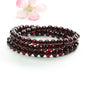 Sparkling Faceted Garnet Multi-Wrap Bracelet | Luxury Energy Gemstones