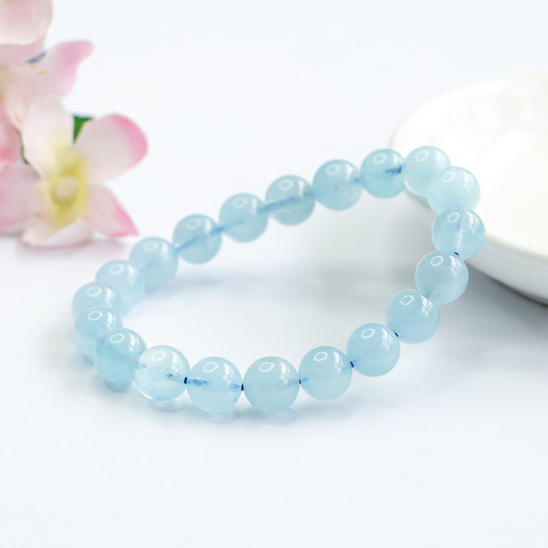 Wholesale Premium Aquamarine Bead Bracelets | High-Clarity Blue Gemstone Inventory
