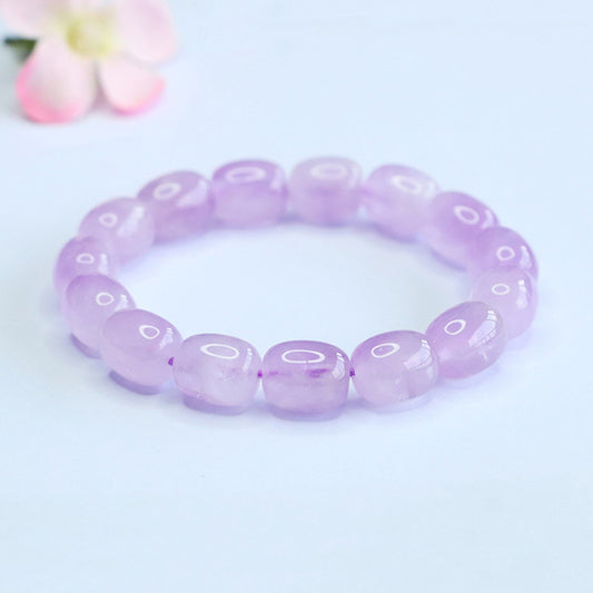 Artisan Carved Square Amethyst Bracelet | Geometric Gemstone Wholesale