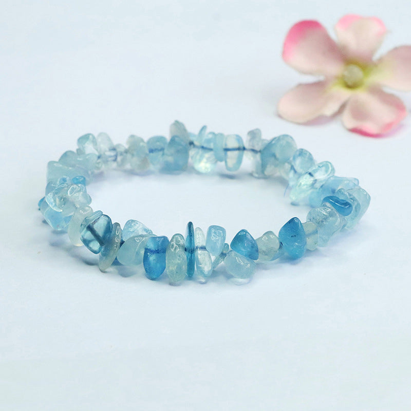 Wholesale Natural Aquamarine Chip Bracelets | Bulk Raw Blue Beryl Stone Supplier