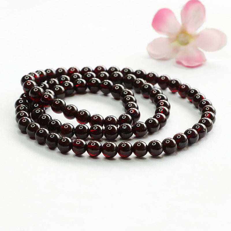 Sparkling Faceted Garnet Multi-Wrap Bracelet | Luxury Energy Gemstones