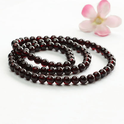 Sparkling Faceted Garnet Multi-Wrap Bracelet | Luxury Energy Gemstones