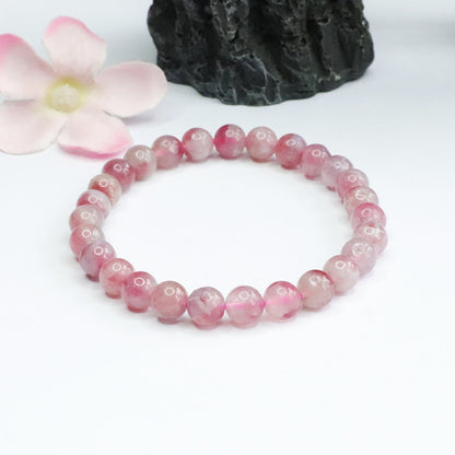 Wholesale Natural Strawberry Quartz Bracelets | Bulk Pink Crystal Jewelry Supplier