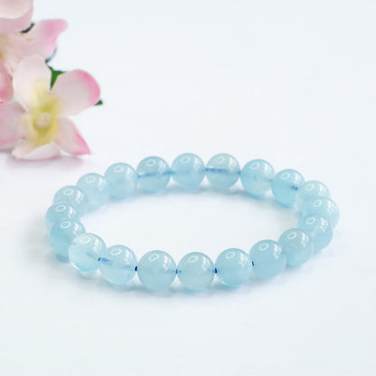 Wholesale Premium Aquamarine Bead Bracelets | High-Clarity Blue Gemstone Inventory