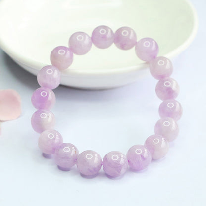 Dainty Carved Lavender Amethyst Bracelet | Feminine Healing Crystal Gift