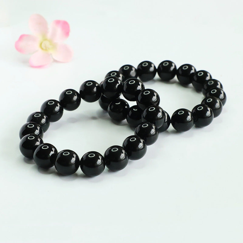 Wholesale Carved Black Obsidian Bracelets | Bulk Protective Mantra Jewelry Supplier