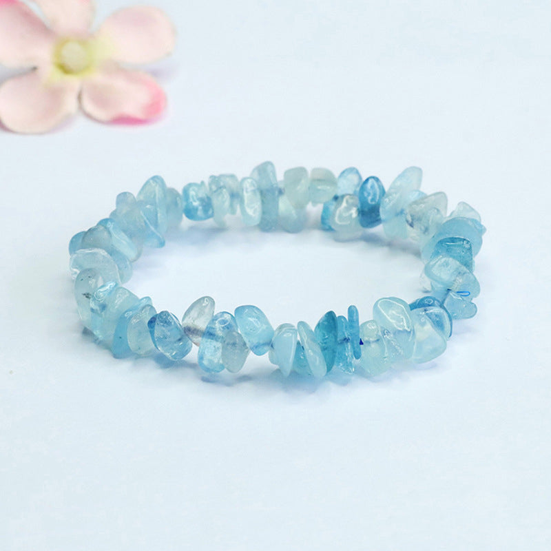 Wholesale Natural Aquamarine Chip Bracelets | Bulk Raw Blue Beryl Stone Supplier