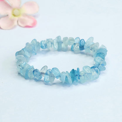 Wholesale Natural Aquamarine Chip Bracelets | Bulk Raw Blue Beryl Stone Supplier
